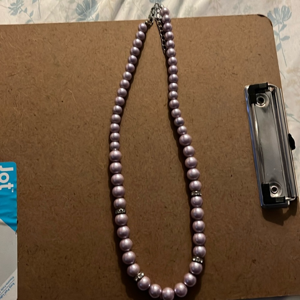 Faux pearl necklace